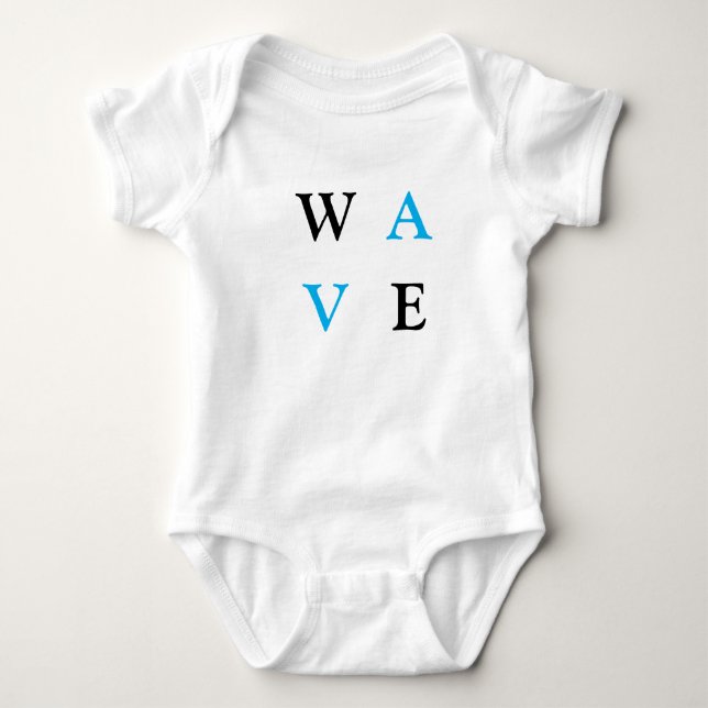 Bodies pour bébés avec écriture wave (Anverso)