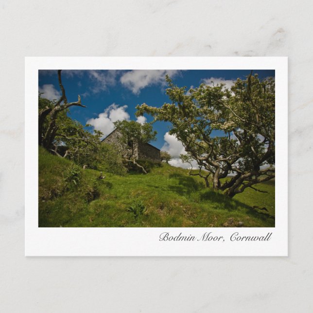 Bodmin Moor, tarjeta postal Cornwall (Anverso)