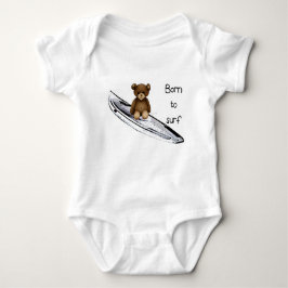 Body bebé blanco “Born to surf” con nounours