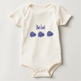 Body bebé con flores azules para regalar romper