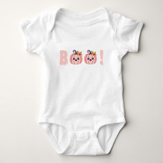 Body Bébé Halloween – “BOO Kawaii” Rose Pastel  (Anverso)
