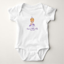 Body blanco y morado para bebé camiseta