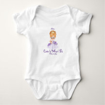 Body camiseta blanco y morado para bebé