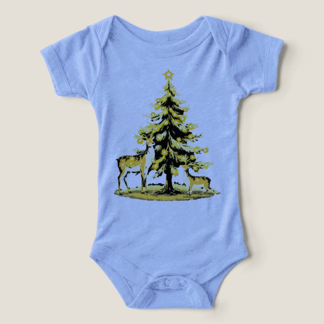 Body de bebé Bosque de Navidad (Diseño delantero )