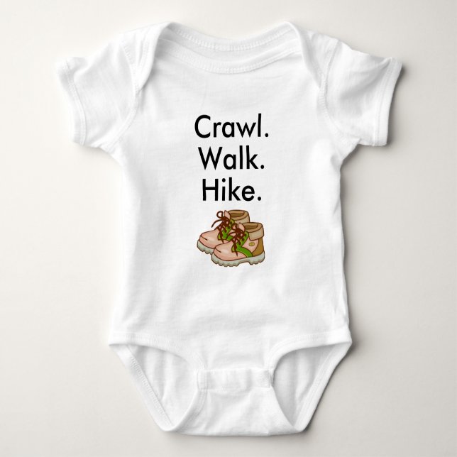 Body de bebé Crawl Walk Hike Hiking (Anverso)