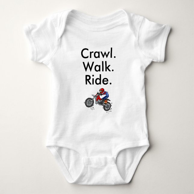 Body de bebé Crawl Walk Ride Motocross (Anverso)