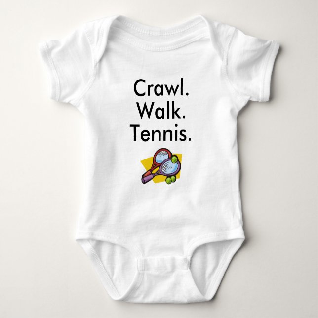 Body de bebé Crawl Walk Tennis Baby (Anverso)