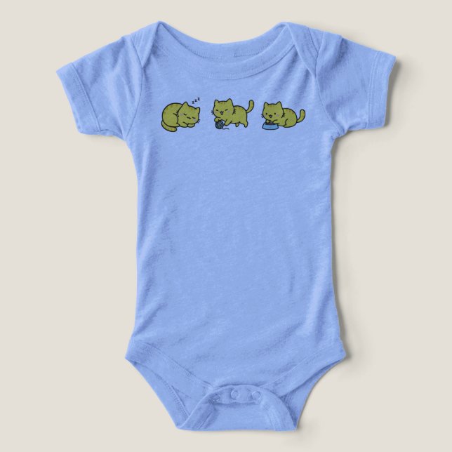Body de bebé de gatos juguetones (Diseño delantero )