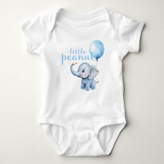 Body de bebé Elefante Azul Cacahuete Pequeño – S M (Anverso)