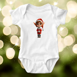 Body de Bebé Elfo de Navidad Perky Girl