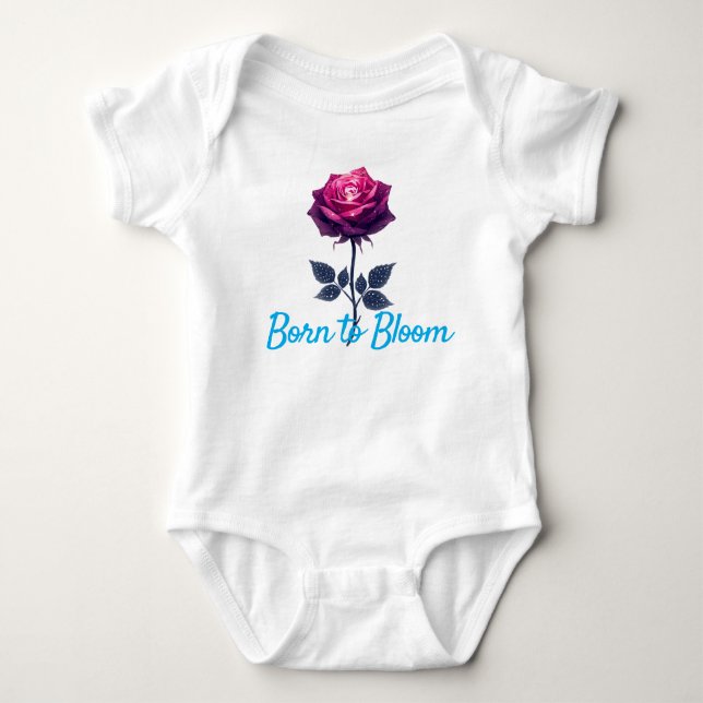 Body de bebé Flor de Rosa – Nacida para Florecer (Anverso)