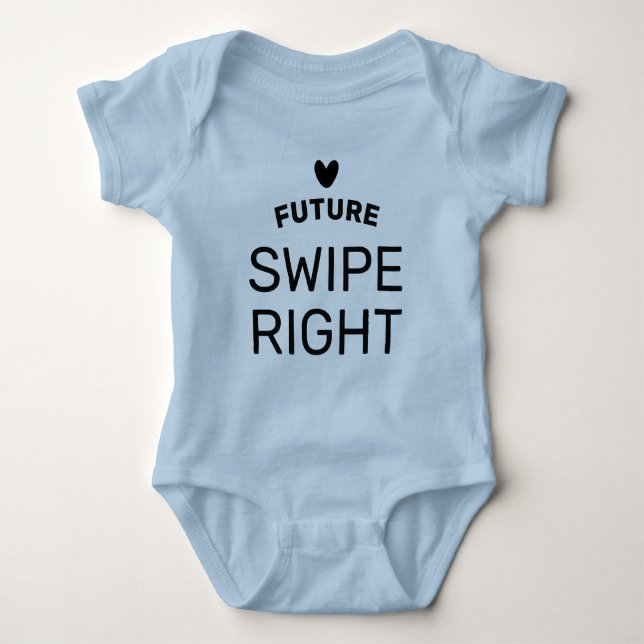 Body de bebé Future Swipe Right para niño recién n (Anverso)