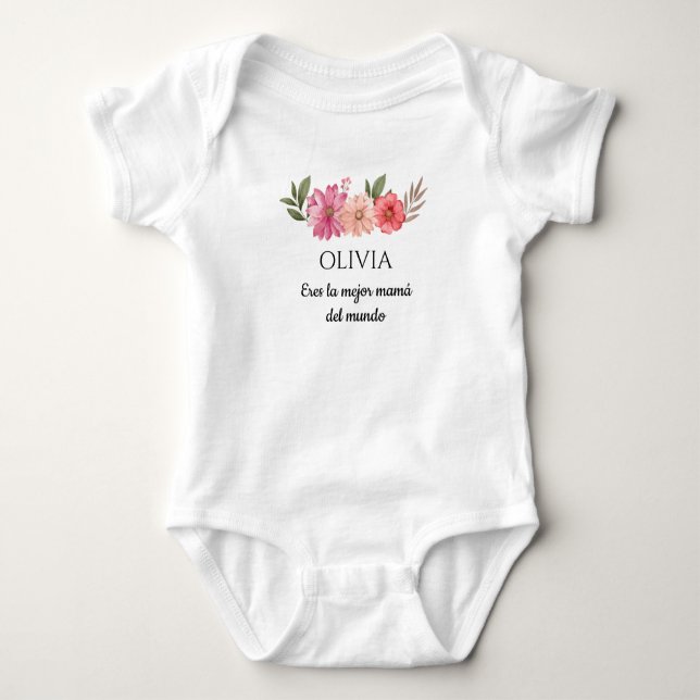 Body de bebé "La mejor mamá del mundo" (Anverso)
