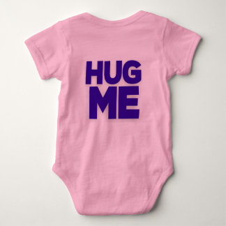 Body de bebé manga corta "hug me" morado