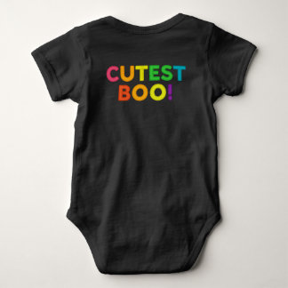 Body de bebé negro 100 % algodón – Gatito arcoíris