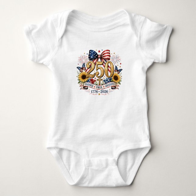 Body de bebé para el 250 Aniversario del 4 de Juli (Anverso)