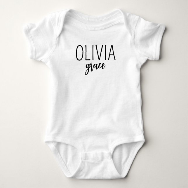 Body de burbuja personalizado con nombre para bebé (Anverso)