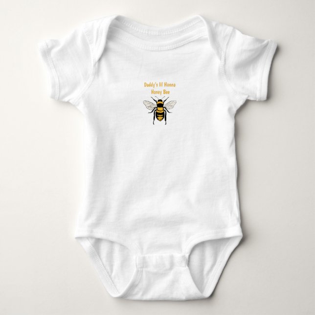 Body de camiseta Mamma's lil Honey bee para bebé (Anverso)