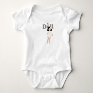 Body de camiseta para muñeca bebé