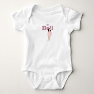 Body de camiseta para muñeca bebé