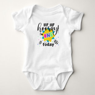 Body de Jersey Colorido para el Primer Cumpleaños