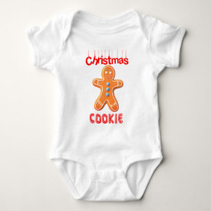 Body de Jersey de Bebé Divertido Galleta de Navida