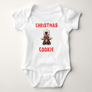 Body de Jersey de Bebé Divertido Galleta de Navida