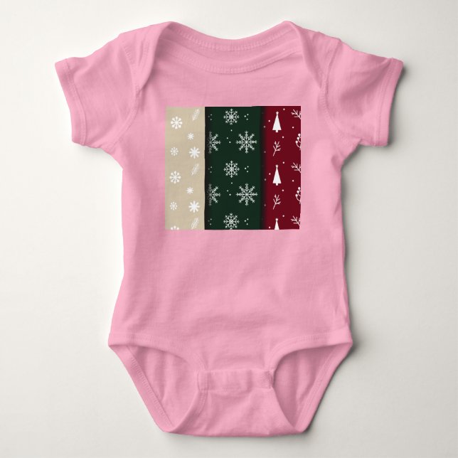 Body de jersey para bebé con diseño de Navidad e i (Anverso)