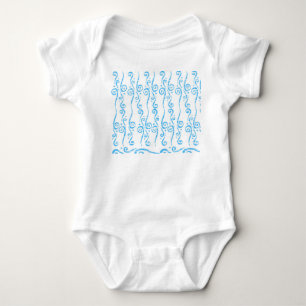 Body de jersey para bebé con remolinos azules