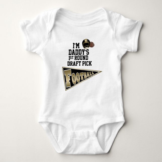 Body de jersey para bebé de Daddy's (Anverso)