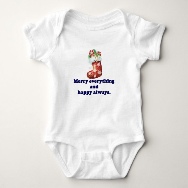 Body de Jersey para Bebé de Navidad (Anverso)