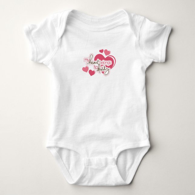 Body de Jersey para Bebé La Niña de Papá (Anverso)