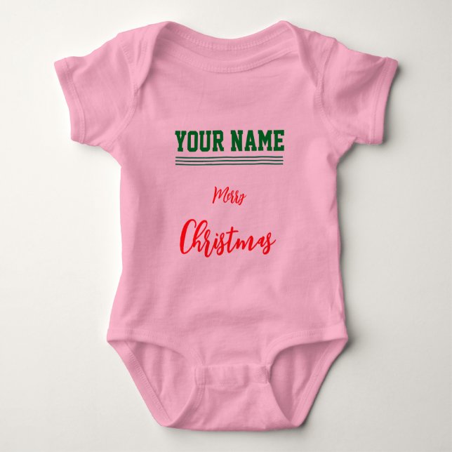 Body de jersey personalizado de Navidad color (Anverso)