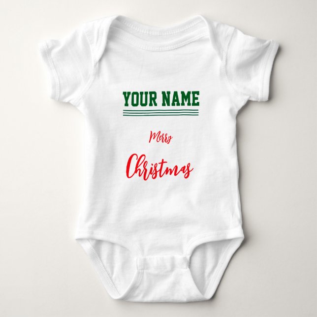 Body de jersey personalizado de Navidad color (Anverso)