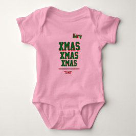Body de jersey personalizado de Navidad para bebé 