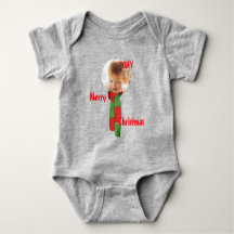 Body de jersey personalizado de Navidad para bebé 