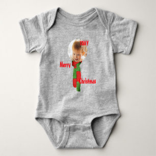 Body de jersey personalizado de Navidad para bebé 