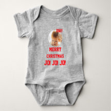 Body de jersey personalizado de Navidad para bebé 