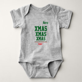 Body de jersey personalizado de Navidad para bebé
