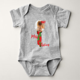 Body de jersey personalizado de Navidad para bebé