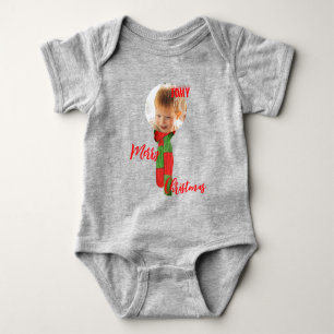 Body de jersey personalizado de Navidad para bebé 