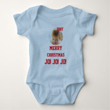 Body de jersey personalizado de Navidad para bebé 