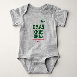 Body de jersey personalizado de Navidad para bebé