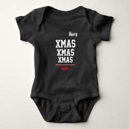 Body de jersey personalizado de Navidad para bebé