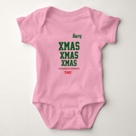 Body de jersey personalizado de Navidad para bebé