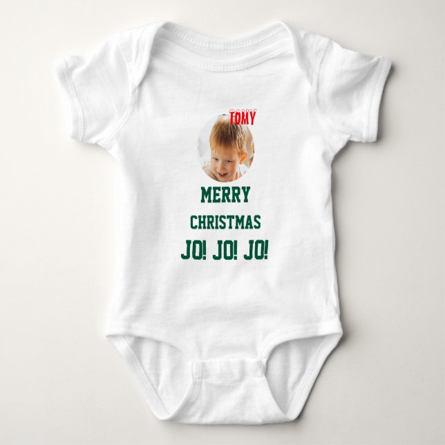 Body de jersey personalizado de Navidad para bebé  (Anverso)