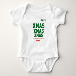Body de jersey personalizado de Navidad para bebé