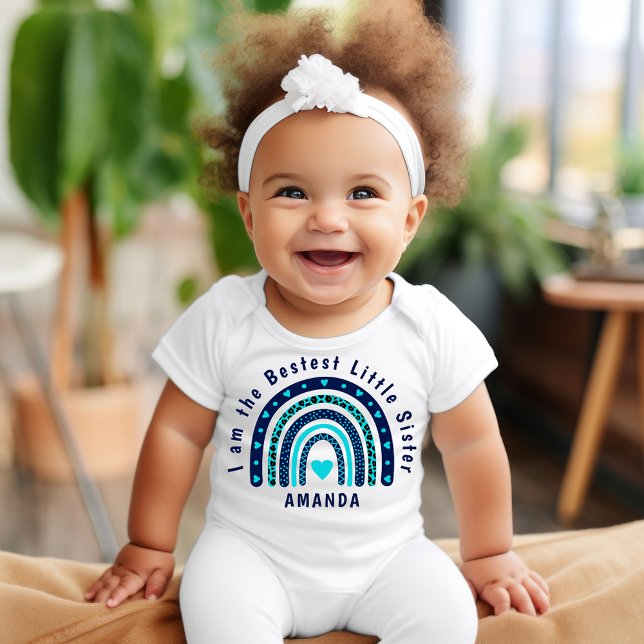Body de manga corta para bebé La mejor hermanita (Subido por el creador)