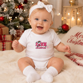 Body de Navidad rosa para bebé