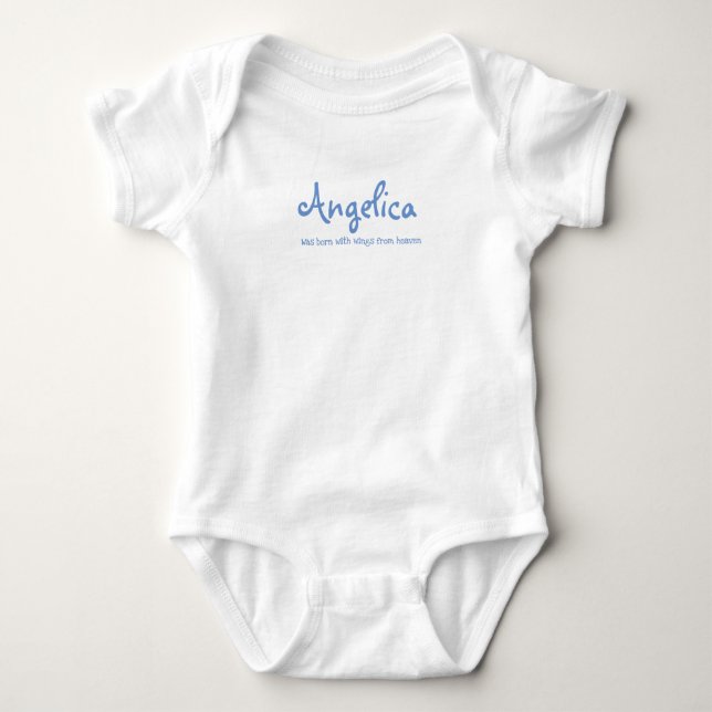 Body de una pieza blanco camiseta para bebé niña  (Anverso)